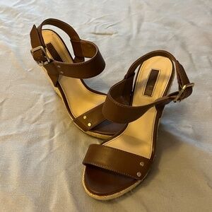 Forever 21 Faux Leather Platform Espadrilles